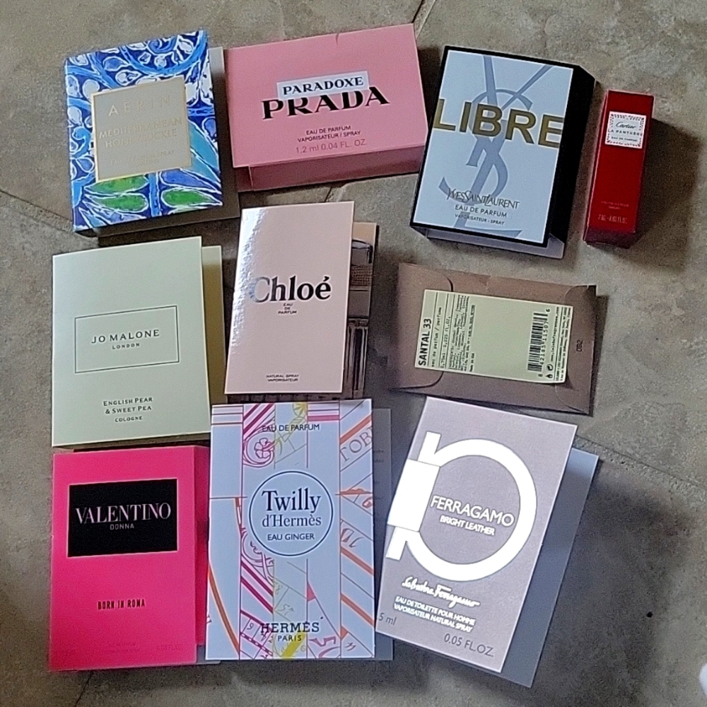 LOT OF TEN TRAVEL SIZE DESIGNER PERFUME